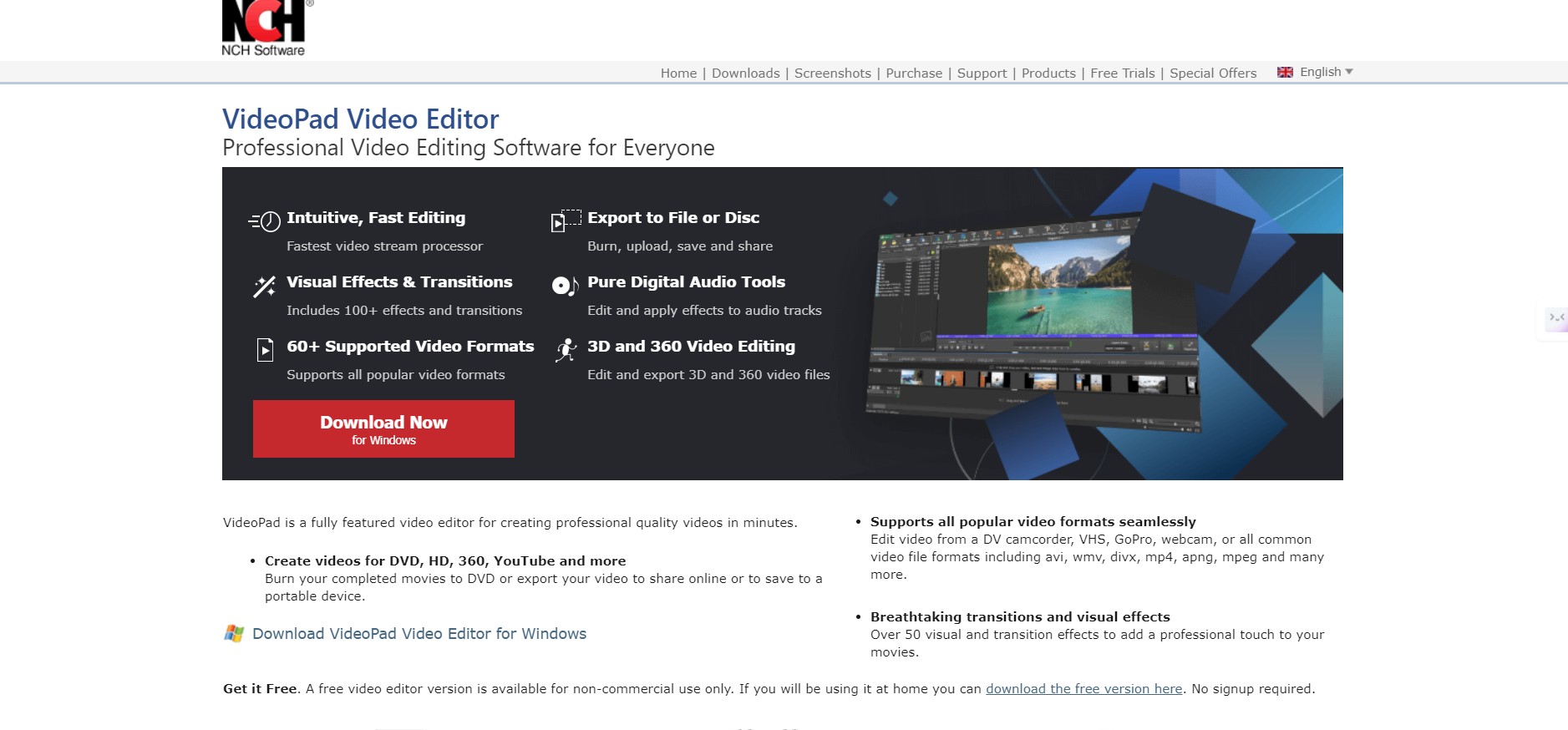 VideoPad — legacy Itmeo article