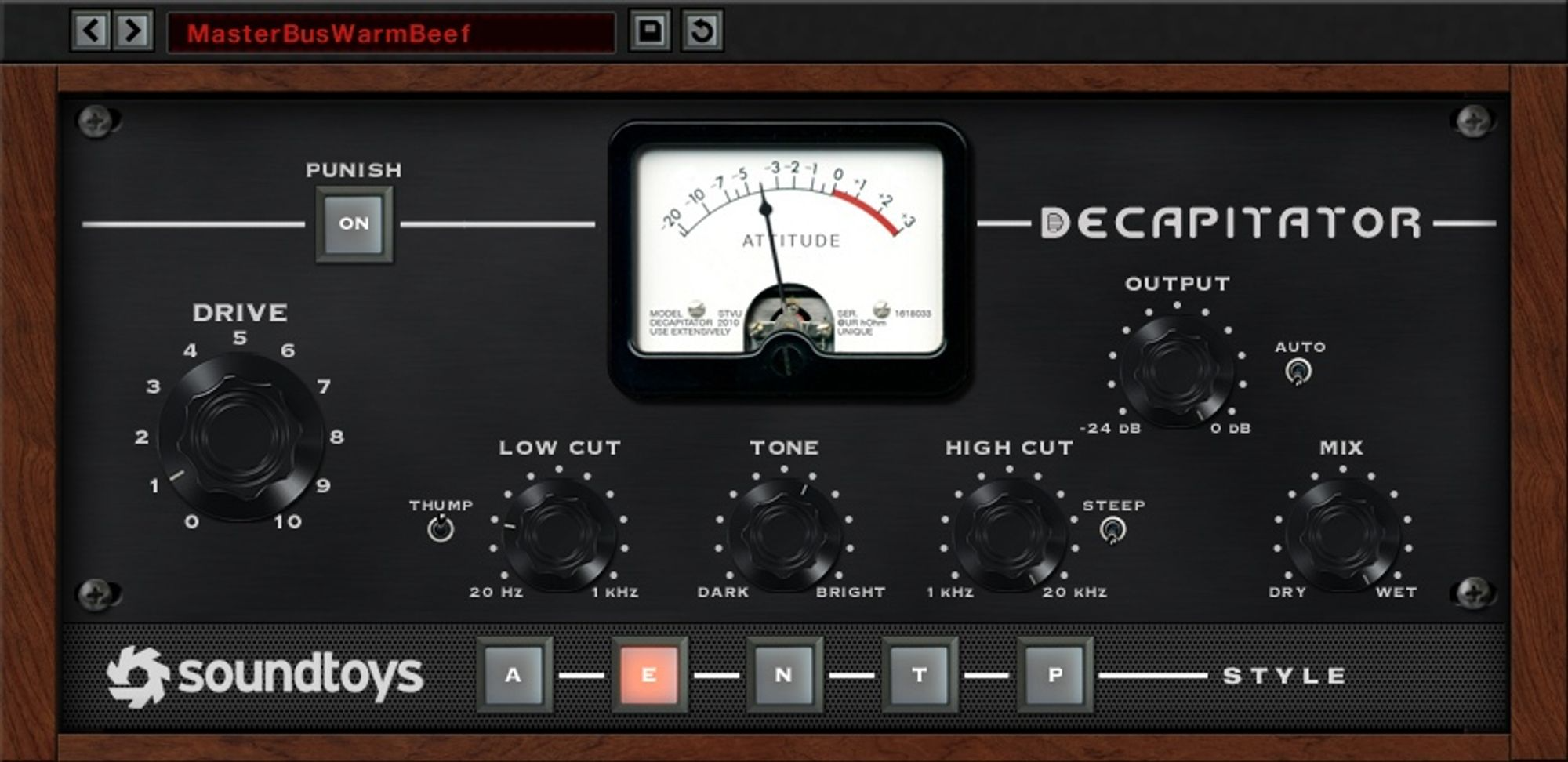 Soundtoys Decapitator plugin interface — Itmeo