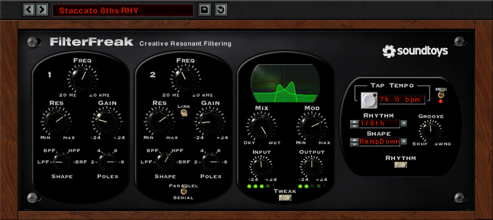 Soundtoys FilterFreak plugin interface — Itmeo