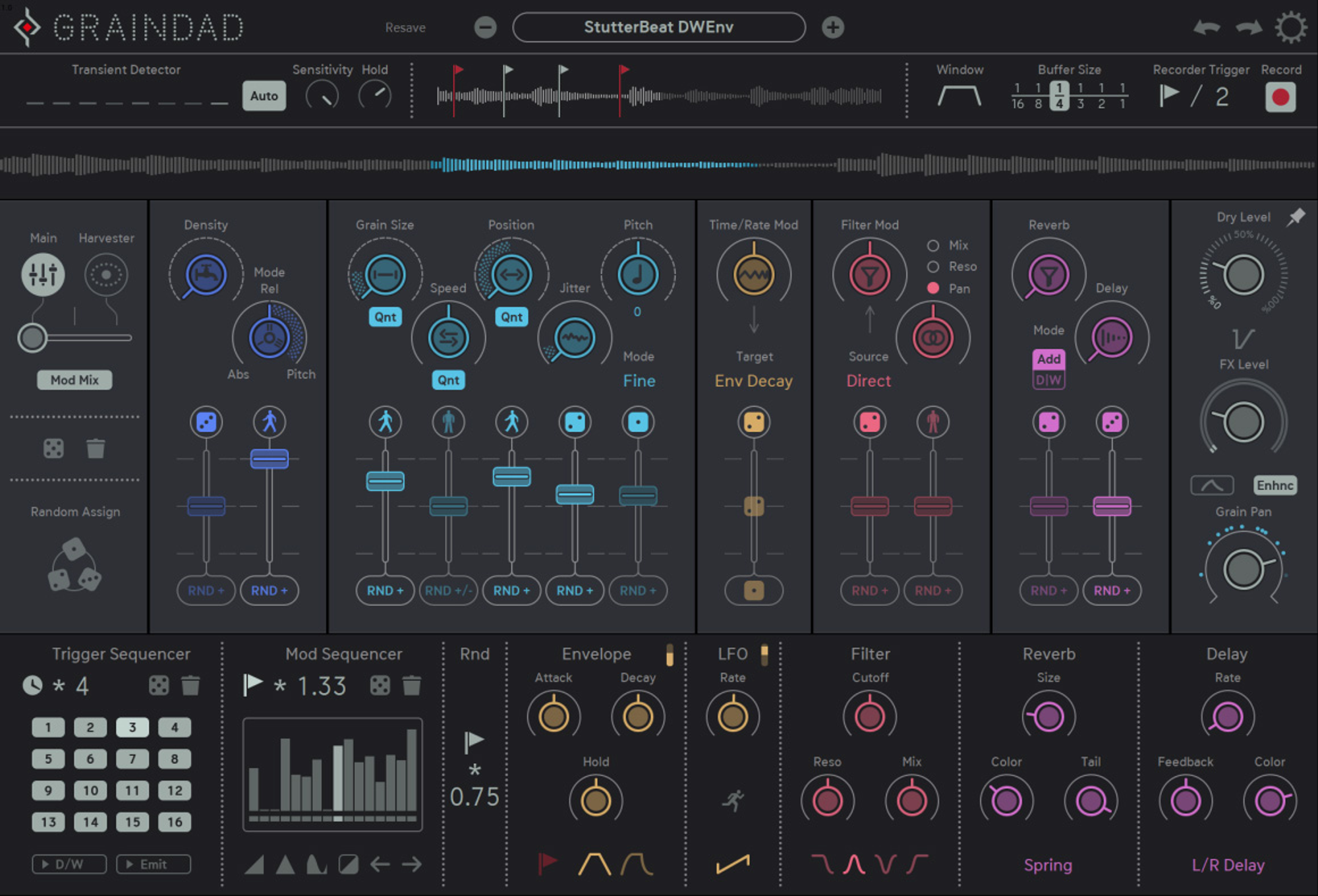 Sugar Bytes Graindad plugin interface — Itmeo
