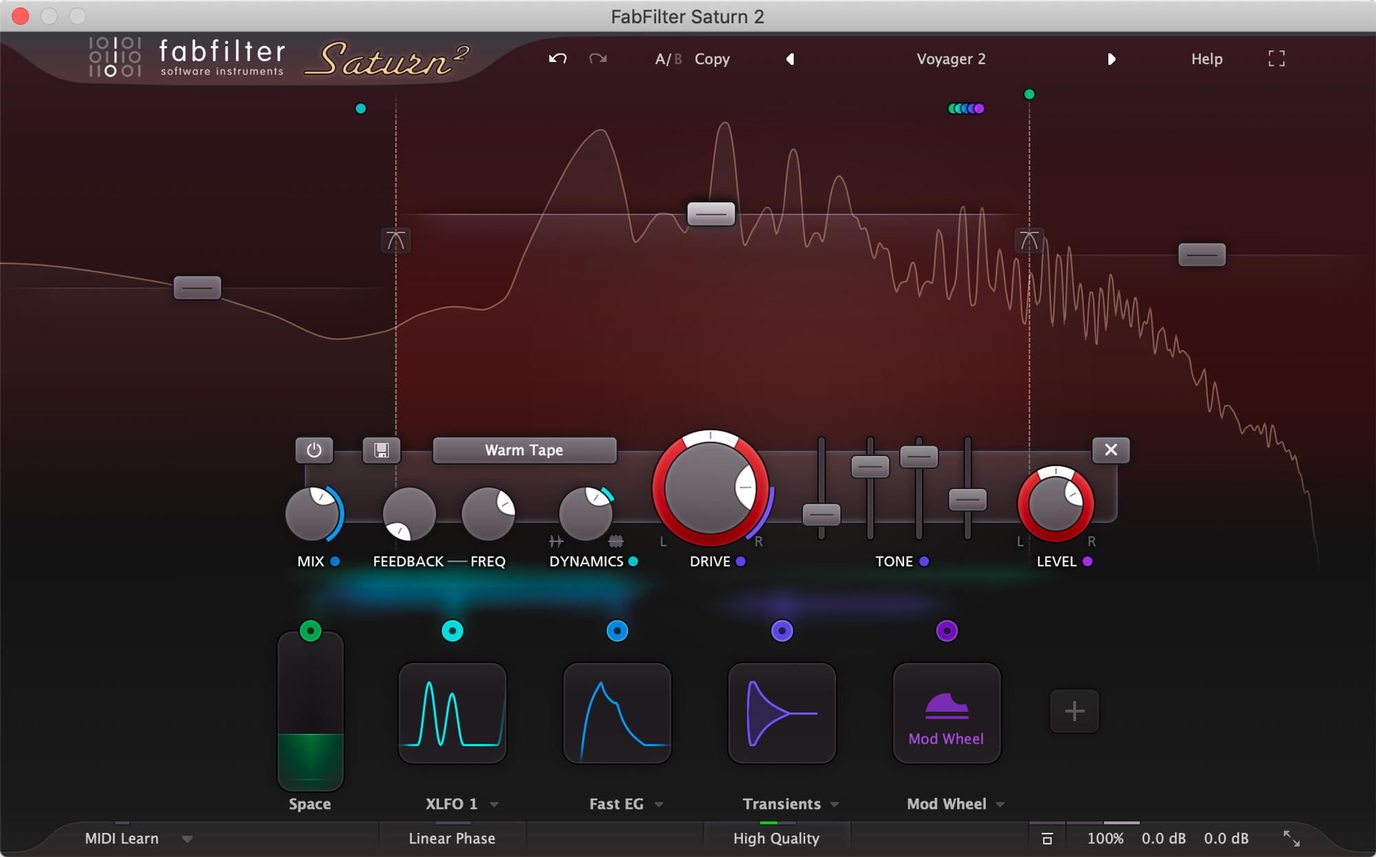 FabFilter Saturn 2 plugin interface — Itmeo