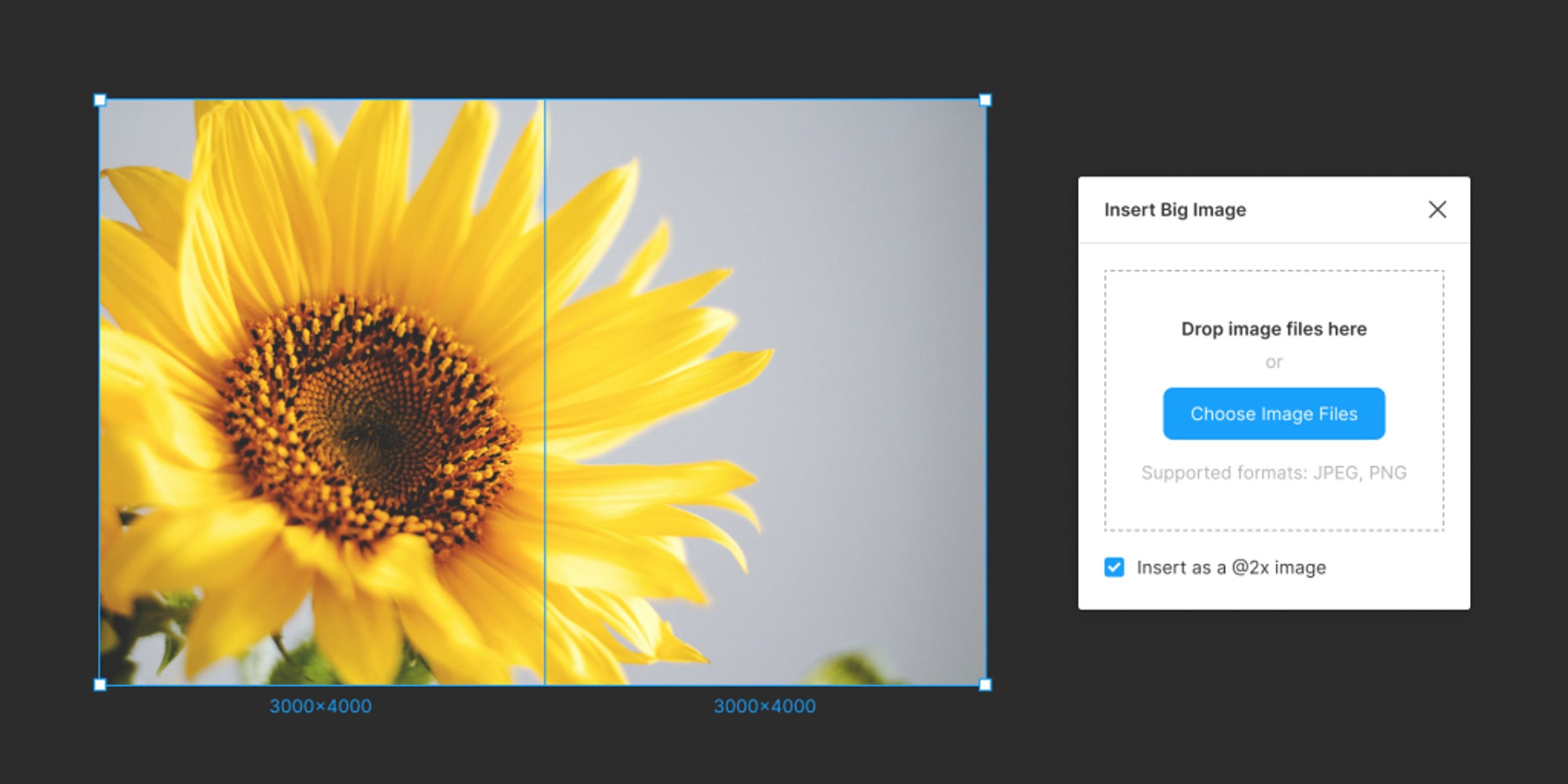 Insert Big Image Figma plugin for quality images
