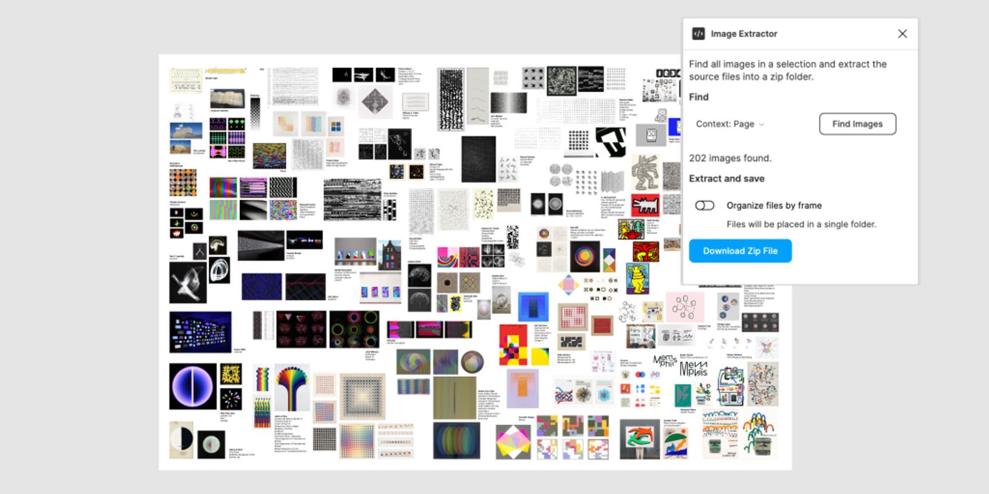 Image Extractor - Figma plugins picked in list made by itmeo platform to sell digital goods for free. webgradients.