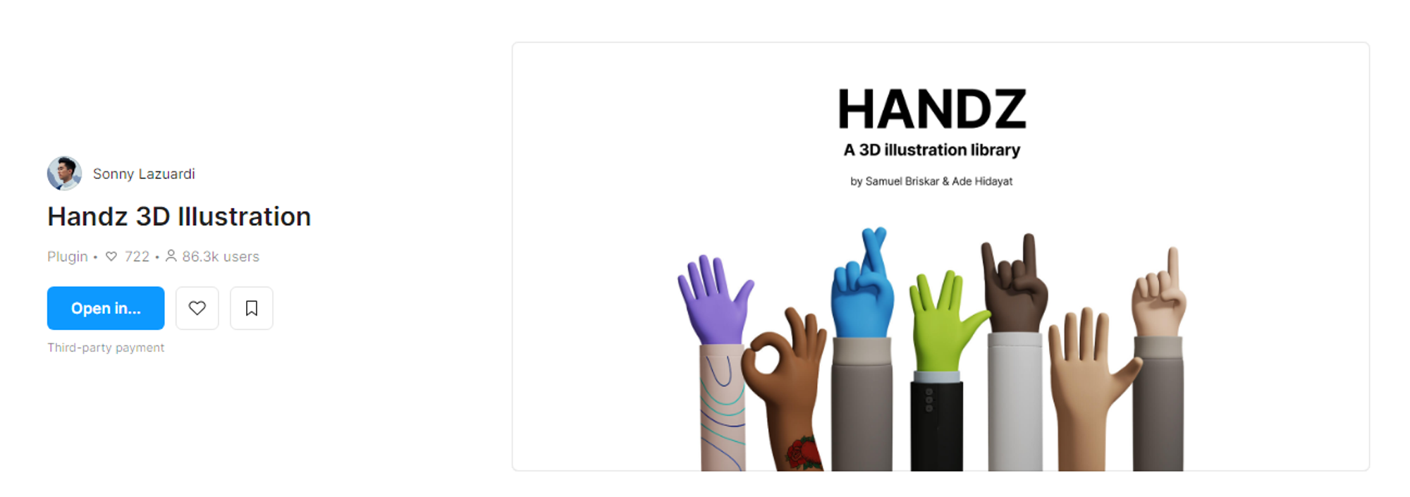 HANDZ 3D ILLUSTRATION for Figma Plugin by itmeo