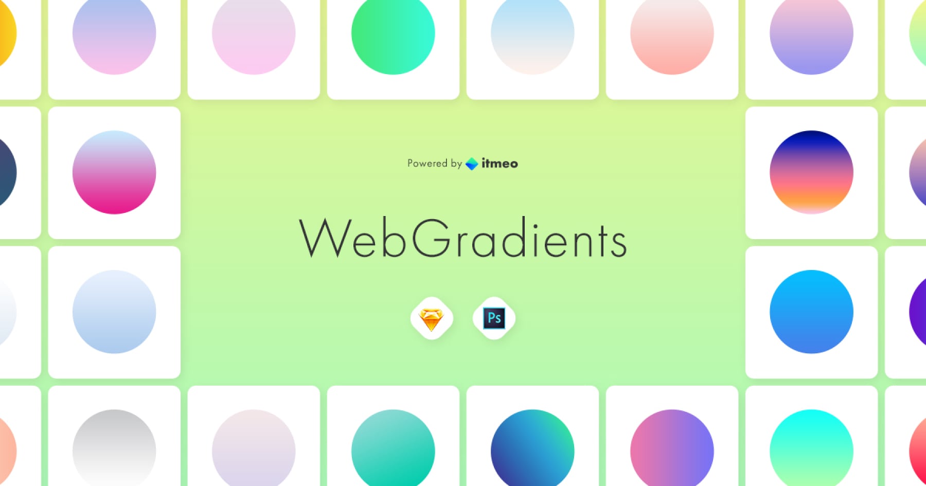 WebGradients visual with colorful gradient circles